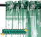 Christmas Sheer Curtains for Living Room, Luxury Snowflake Silver Foil Print Sheer Curtains, Rod Pocket Window Drapes Decorations for Bedroom and Home Decor, 2 Panels Green 52W x 84L